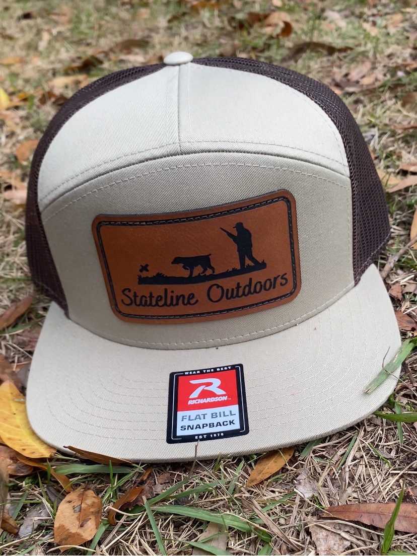 Leather patch duck dog 7 panel