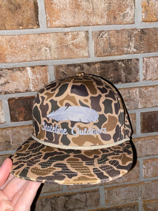 Feather rope hat
